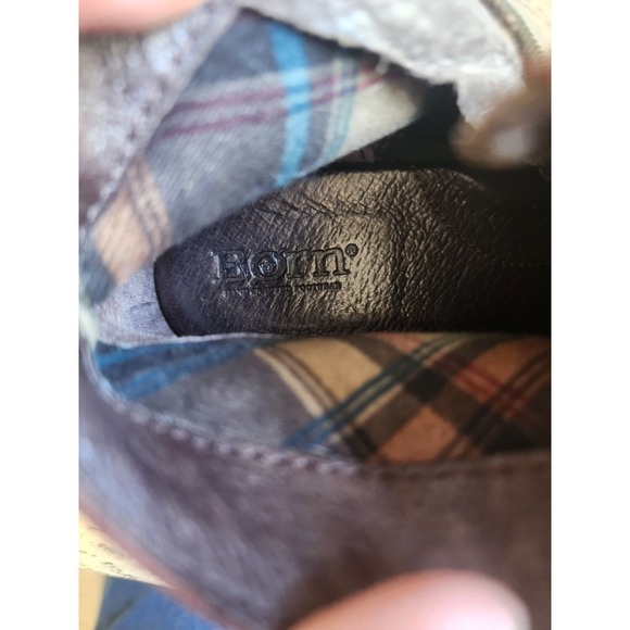 Born Boots Booties Womens Size 6.5 M Brown Leather Zip 2 Buckle Ankle Boots - Picture 9 of 10